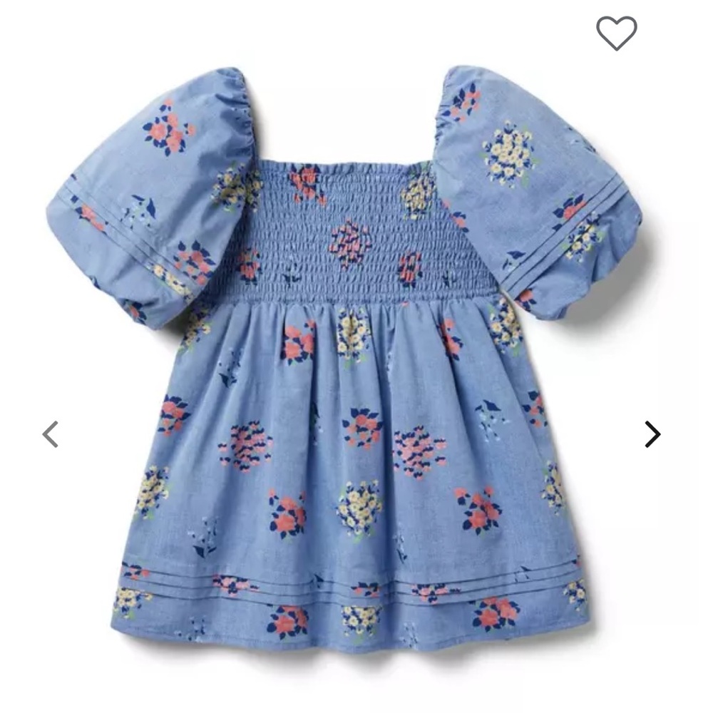 Floral Smocked Bubble Sleeve Dress by Janie and Jack